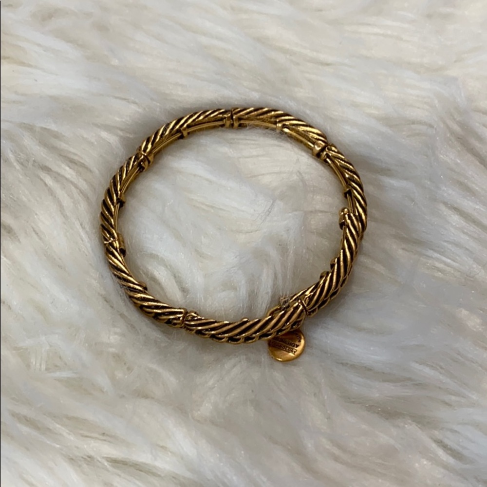 Alex & Ani Gold Rolling Hills Wrap Bangle Bracelet